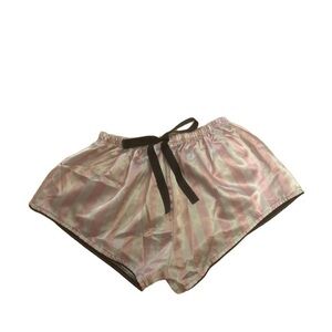 Pink Striped Satin Shorts